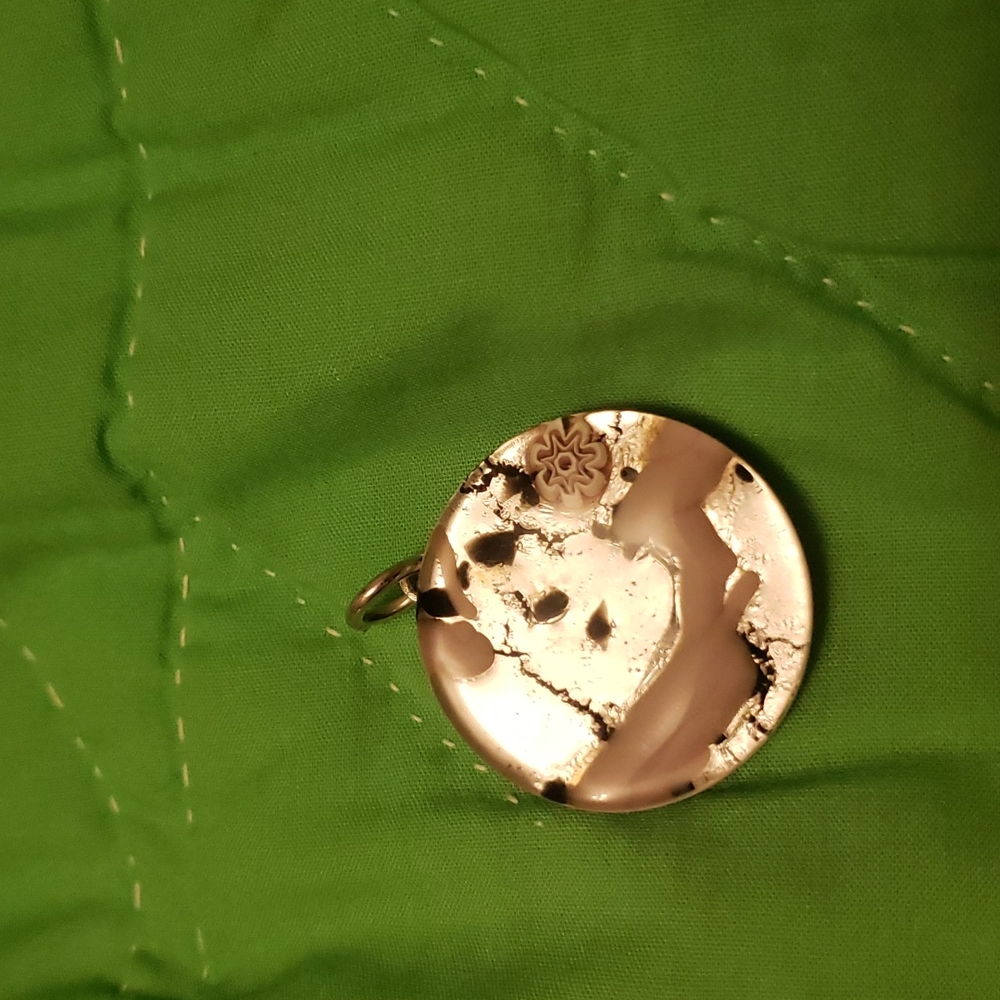 Stamped MURANO glass pendent